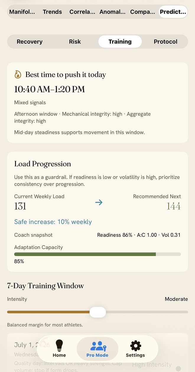 Training in light mode